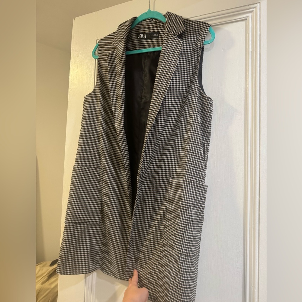 Zara Long Blazer Vest